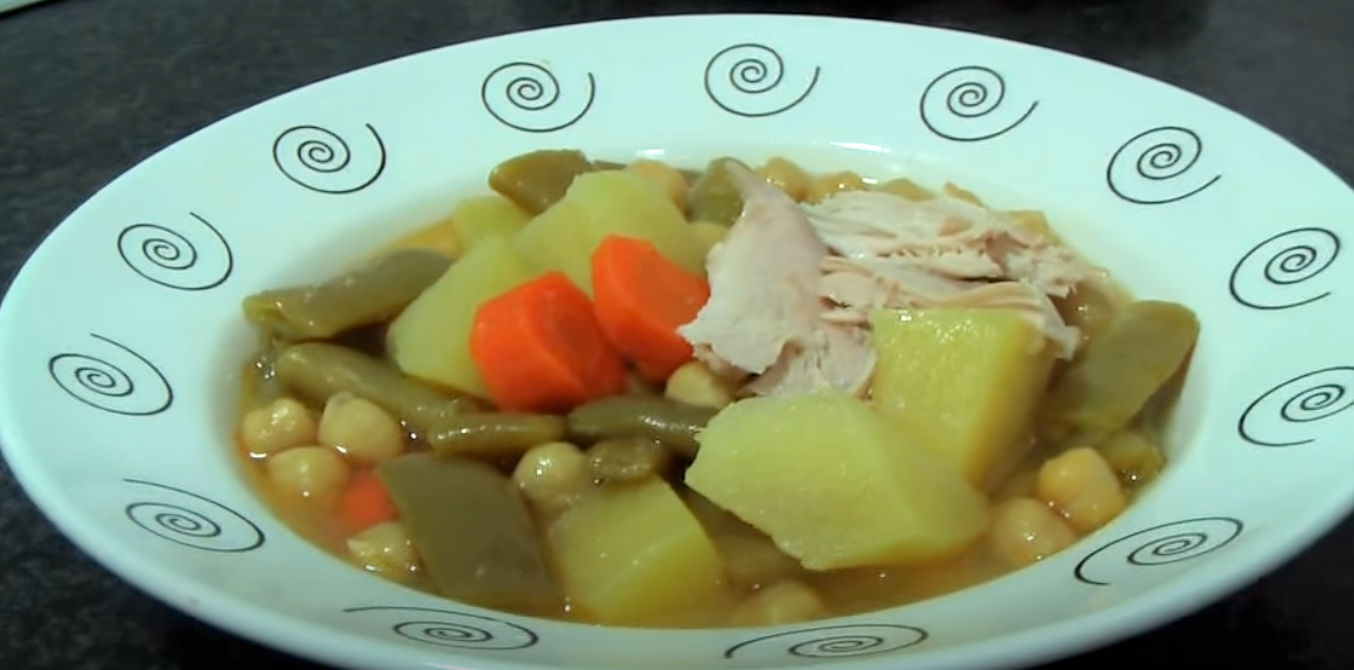 COCIDO DE GARBANZOS ,CARNE Y VERDURAS