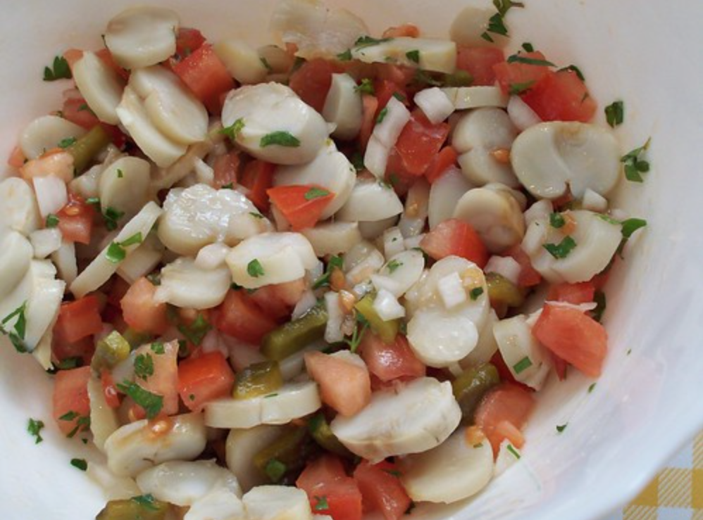 Hueva de sepia aliñada