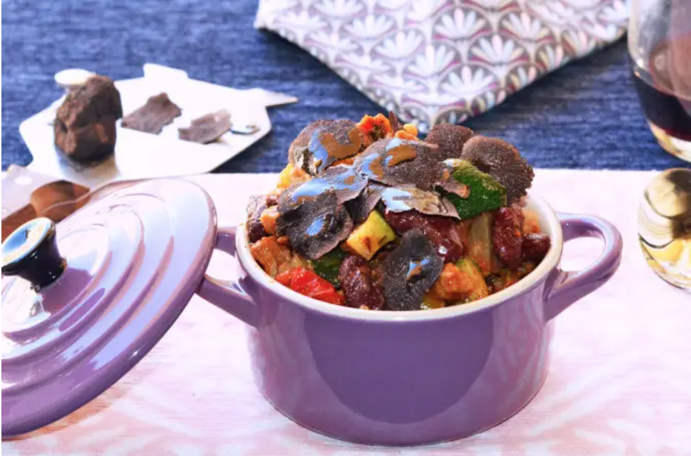 Guiso rápido de alubias, soja texturizada y verduritas