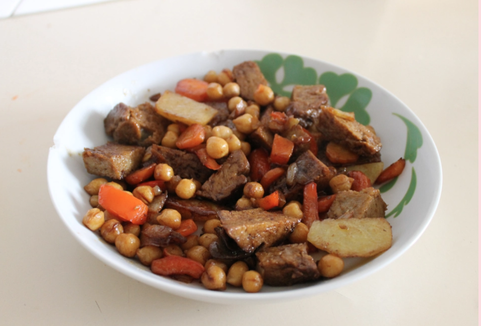 Garbanzos con seitan