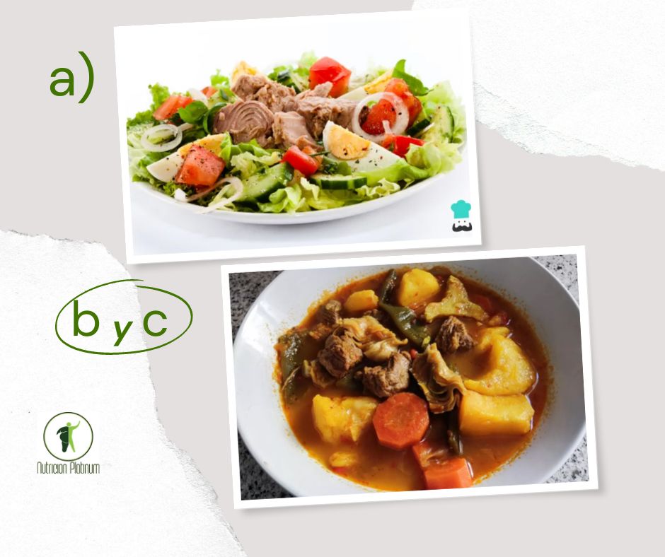 ensalada de verduras variadas con Guisillo almeriense