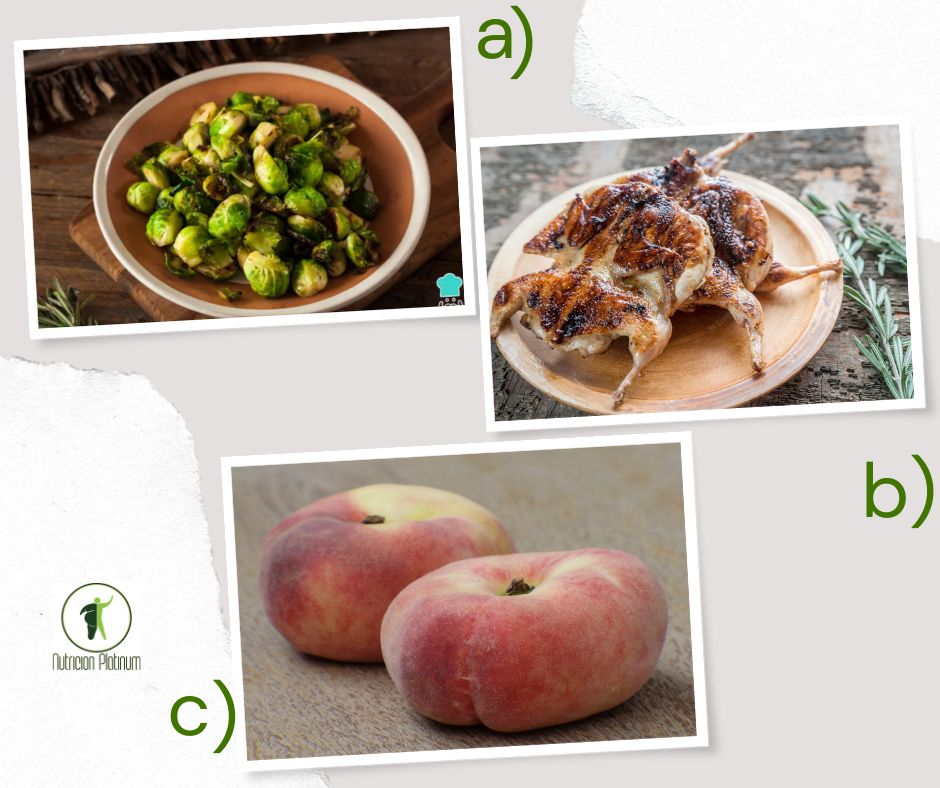 CODORNICES A LA PLANCHA CON COLES DE BRUSELAS Y PARAWAYOS