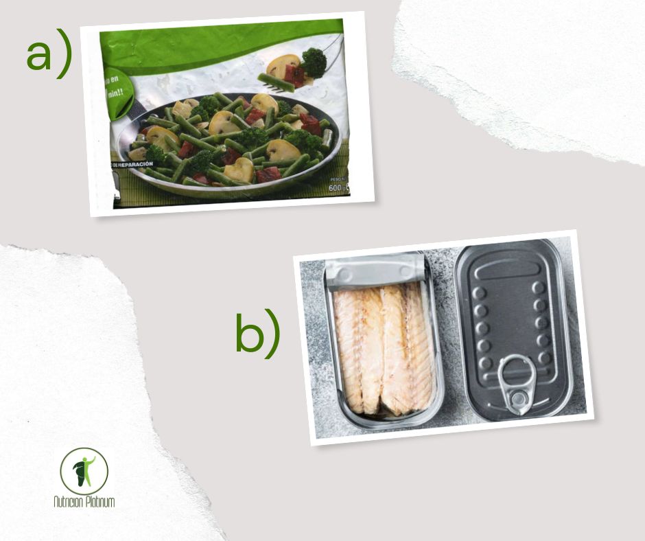 Salteado de verduras congeladas con Melva en conserva.