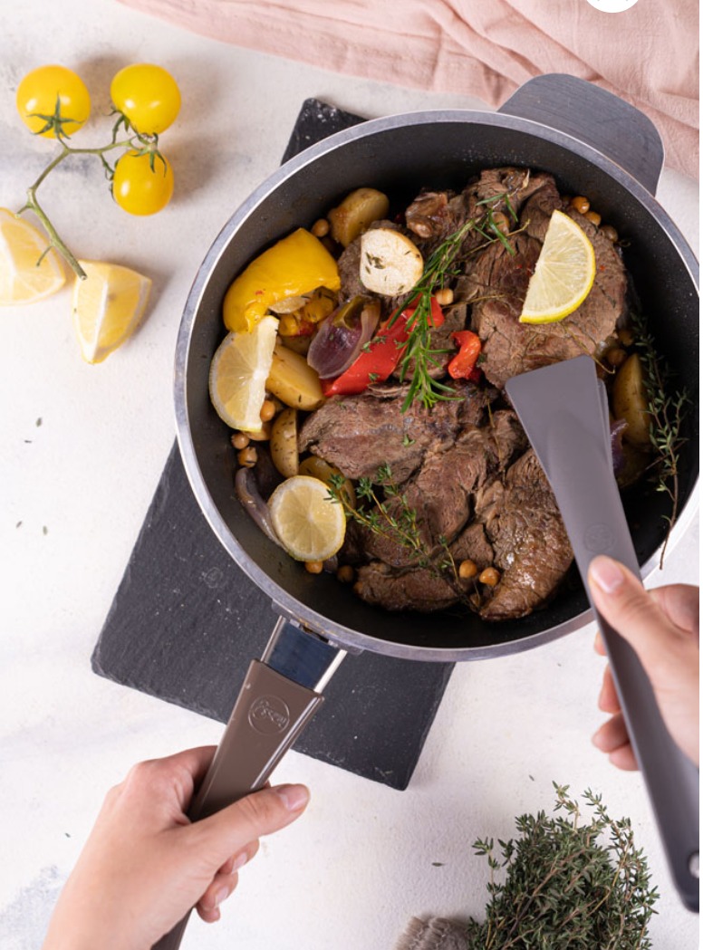 Carne con verduras y legumbres