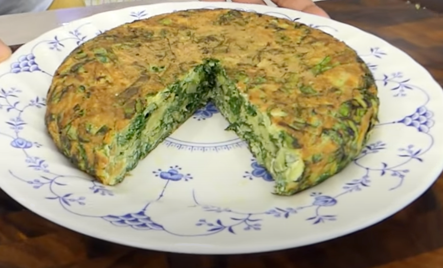 TORTILLA DE ACELGAS CON PATATAS